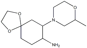 7-(2-methylmorpholin-4-yl)-1,4-dioxaspiro[4.5]dec-8-ylamine Struktur