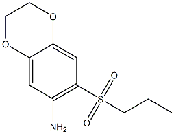 7-(propane-1-sulfonyl)-2,3-dihydro-1,4-benzodioxin-6-amine Struktur