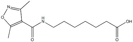 7-[(3,5-dimethyl-1,2-oxazol-4-yl)formamido]heptanoic acid Struktur