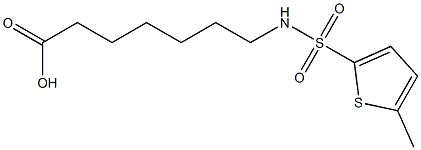 7-[(5-methylthiophene-2-)sulfonamido]heptanoic acid Struktur