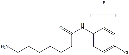 7-amino-N-[4-chloro-2-(trifluoromethyl)phenyl]heptanamide Struktur