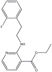 ethyl 2-{[2-(2-fluorophenyl)ethyl]amino}pyridine-3-carboxylate Struktur