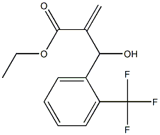 ethyl 2-{hydroxy[2-(trifluoromethyl)phenyl]methyl}prop-2-enoate Struktur