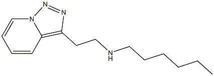 hexyl(2-{[1,2,4]triazolo[3,4-a]pyridin-3-yl}ethyl)amine Struktur