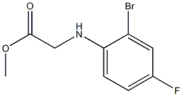 methyl 2-[(2-bromo-4-fluorophenyl)amino]acetate Struktur