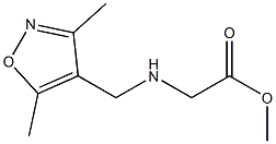 methyl 2-{[(3,5-dimethyl-1,2-oxazol-4-yl)methyl]amino}acetate Struktur