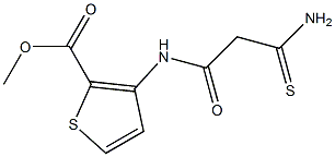 methyl 3-(2-carbamothioylacetamido)thiophene-2-carboxylate Struktur