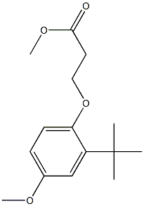 methyl 3-(2-tert-butyl-4-methoxyphenoxy)propanoate Struktur