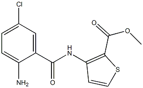 methyl 3-[(2-amino-5-chlorobenzene)amido]thiophene-2-carboxylate Struktur