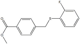 methyl 4-{[(2-fluorophenyl)sulfanyl]methyl}benzoate Struktur