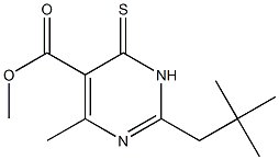 methyl 4-methyl-2-neopentyl-6-thioxo-1,6-dihydropyrimidine-5-carboxylate Struktur