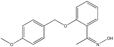 N-(1-{2-[(4-methoxyphenyl)methoxy]phenyl}ethylidene)hydroxylamine Struktur