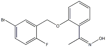 N-(1-{2-[(5-bromo-2-fluorophenyl)methoxy]phenyl}ethylidene)hydroxylamine Struktur