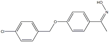 N-(1-{4-[(4-chlorophenyl)methoxy]phenyl}ethylidene)hydroxylamine Struktur