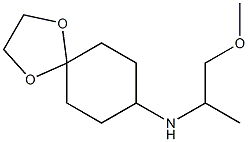 N-(1-methoxypropan-2-yl)-1,4-dioxaspiro[4.5]decan-8-amine Struktur