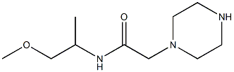 N-(1-methoxypropan-2-yl)-2-(piperazin-1-yl)acetamide Struktur