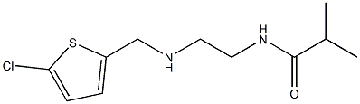 N-(2-{[(5-chlorothiophen-2-yl)methyl]amino}ethyl)-2-methylpropanamide Struktur