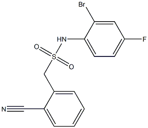 N-(2-bromo-4-fluorophenyl)-1-(2-cyanophenyl)methanesulfonamide Struktur