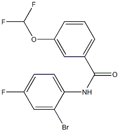 N-(2-bromo-4-fluorophenyl)-3-(difluoromethoxy)benzamide Struktur