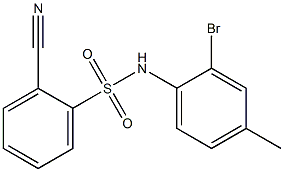 N-(2-bromo-4-methylphenyl)-2-cyanobenzene-1-sulfonamide Struktur