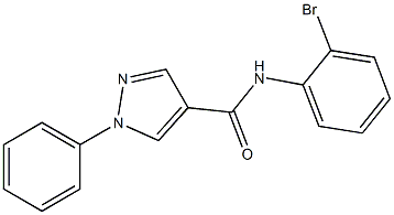 N-(2-bromophenyl)-1-phenyl-1H-pyrazole-4-carboxamide Struktur