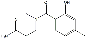 N-(2-carbamothioylethyl)-2-hydroxy-N,4-dimethylbenzamide Struktur