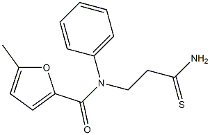 N-(2-carbamothioylethyl)-5-methyl-N-phenylfuran-2-carboxamide Struktur