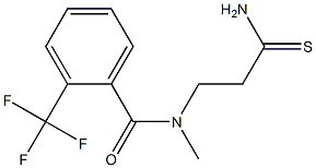 N-(2-carbamothioylethyl)-N-methyl-2-(trifluoromethyl)benzamide Struktur