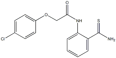 N-(2-carbamothioylphenyl)-2-(4-chlorophenoxy)acetamide Struktur