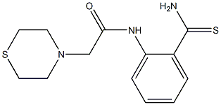 N-(2-carbamothioylphenyl)-2-(thiomorpholin-4-yl)acetamide Struktur