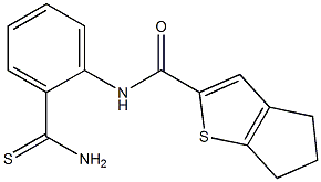 N-(2-carbamothioylphenyl)-4H,5H,6H-cyclopenta[b]thiophene-2-carboxamide Struktur