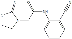 N-(2-cyanophenyl)-2-(2-oxo-1,3-oxazolidin-3-yl)acetamide Struktur