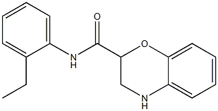 N-(2-ethylphenyl)-3,4-dihydro-2H-1,4-benzoxazine-2-carboxamide Struktur