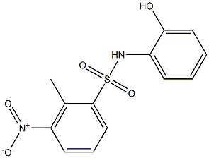 N-(2-hydroxyphenyl)-2-methyl-3-nitrobenzene-1-sulfonamide Struktur