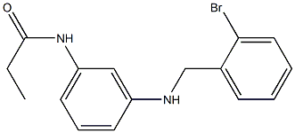 N-(3-{[(2-bromophenyl)methyl]amino}phenyl)propanamide Struktur