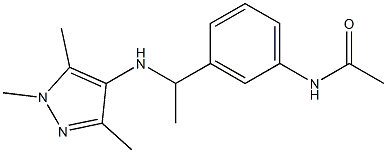 N-(3-{1-[(1,3,5-trimethyl-1H-pyrazol-4-yl)amino]ethyl}phenyl)acetamide Struktur