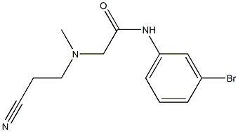 N-(3-bromophenyl)-2-[(2-cyanoethyl)(methyl)amino]acetamide Struktur