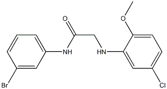 N-(3-bromophenyl)-2-[(5-chloro-2-methoxyphenyl)amino]acetamide Struktur