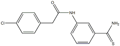 N-(3-carbamothioylphenyl)-2-(4-chlorophenyl)acetamide Struktur