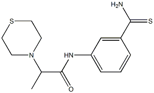 N-(3-carbamothioylphenyl)-2-(thiomorpholin-4-yl)propanamide Struktur