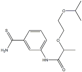 N-(3-carbamothioylphenyl)-2-[2-(propan-2-yloxy)ethoxy]propanamide Struktur