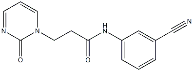 N-(3-cyanophenyl)-3-(2-oxo-1,2-dihydropyrimidin-1-yl)propanamide Struktur