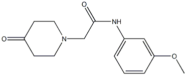 N-(3-methoxyphenyl)-2-(4-oxopiperidin-1-yl)acetamide Struktur