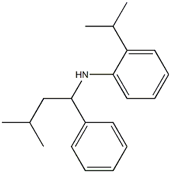 N-(3-methyl-1-phenylbutyl)-2-(propan-2-yl)aniline Struktur