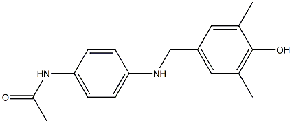 N-(4-{[(4-hydroxy-3,5-dimethylphenyl)methyl]amino}phenyl)acetamide Struktur