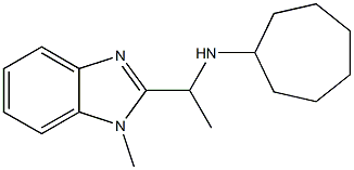 N-[1-(1-methyl-1H-1,3-benzodiazol-2-yl)ethyl]cycloheptanamine Struktur