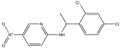 N-[1-(2,4-dichlorophenyl)ethyl]-5-nitropyridin-2-amine Struktur