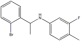 N-[1-(2-bromophenyl)ethyl]-3-fluoro-4-methylaniline Struktur