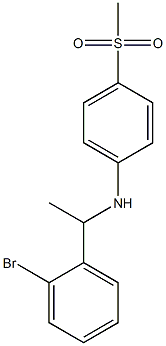 N-[1-(2-bromophenyl)ethyl]-4-methanesulfonylaniline Struktur