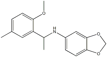 N-[1-(2-methoxy-5-methylphenyl)ethyl]-2H-1,3-benzodioxol-5-amine Struktur